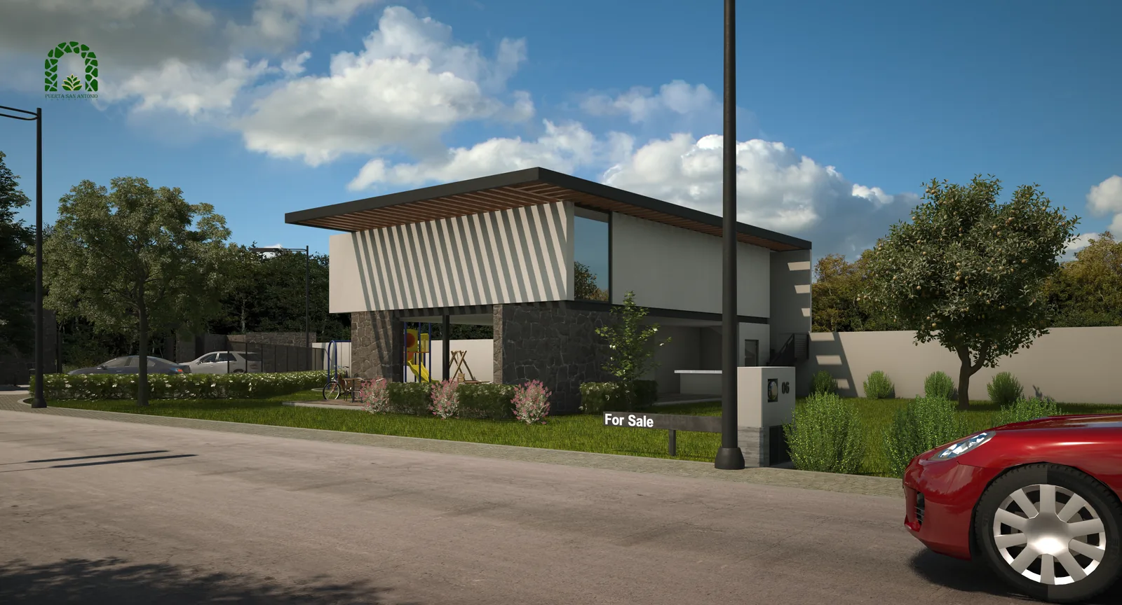 Render de la casa club de Puerta San Miguel
